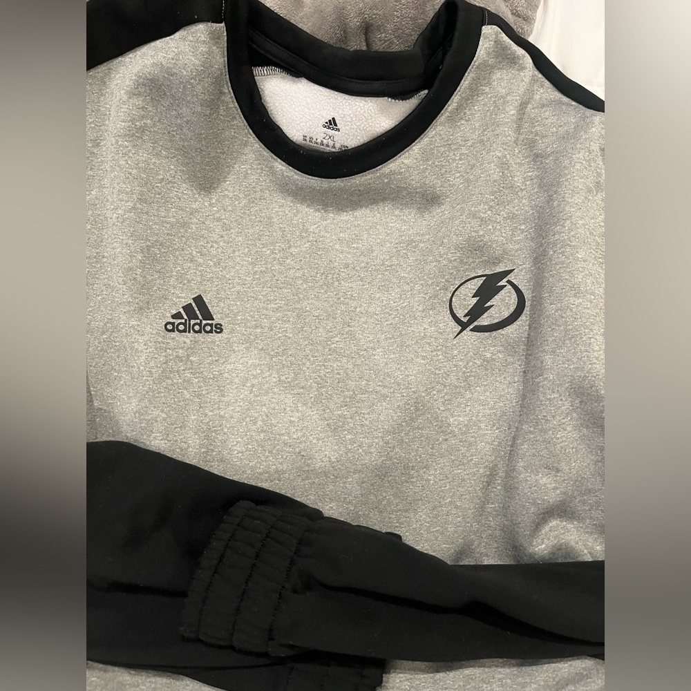 Adidas Heather Gray & Black Tampa Bay Lightning